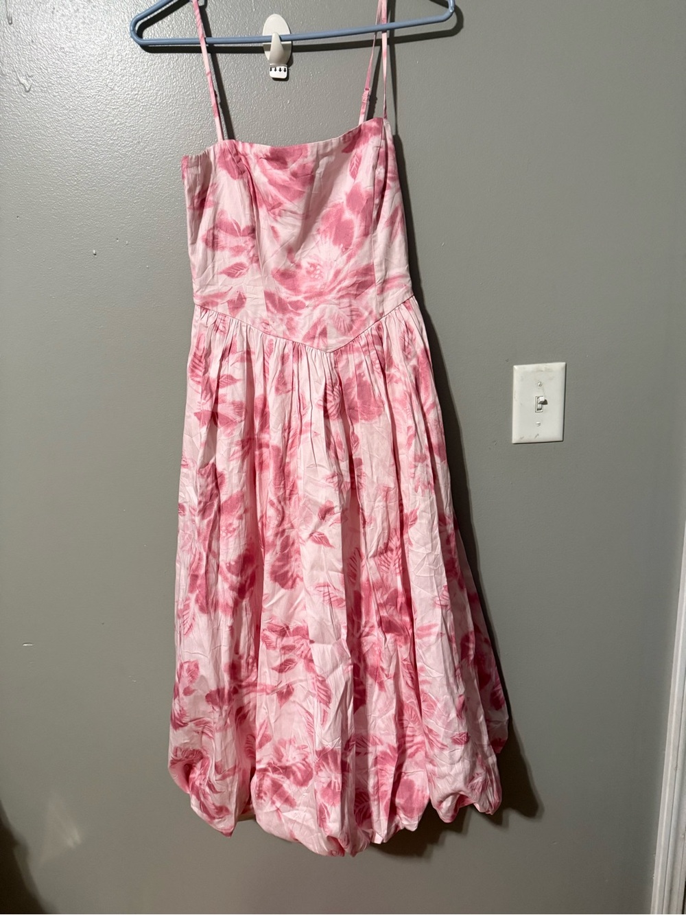 Abercrombie & Fitch Abercrombie Dipped-Waist Bubble Hem Midi Dress NWT size XS